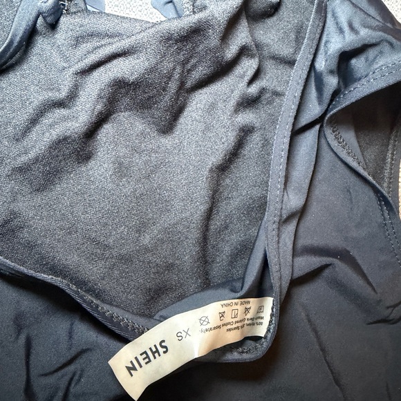 Black Ruffled Halter One-Piece Swimsuit - Picture 7 of 7